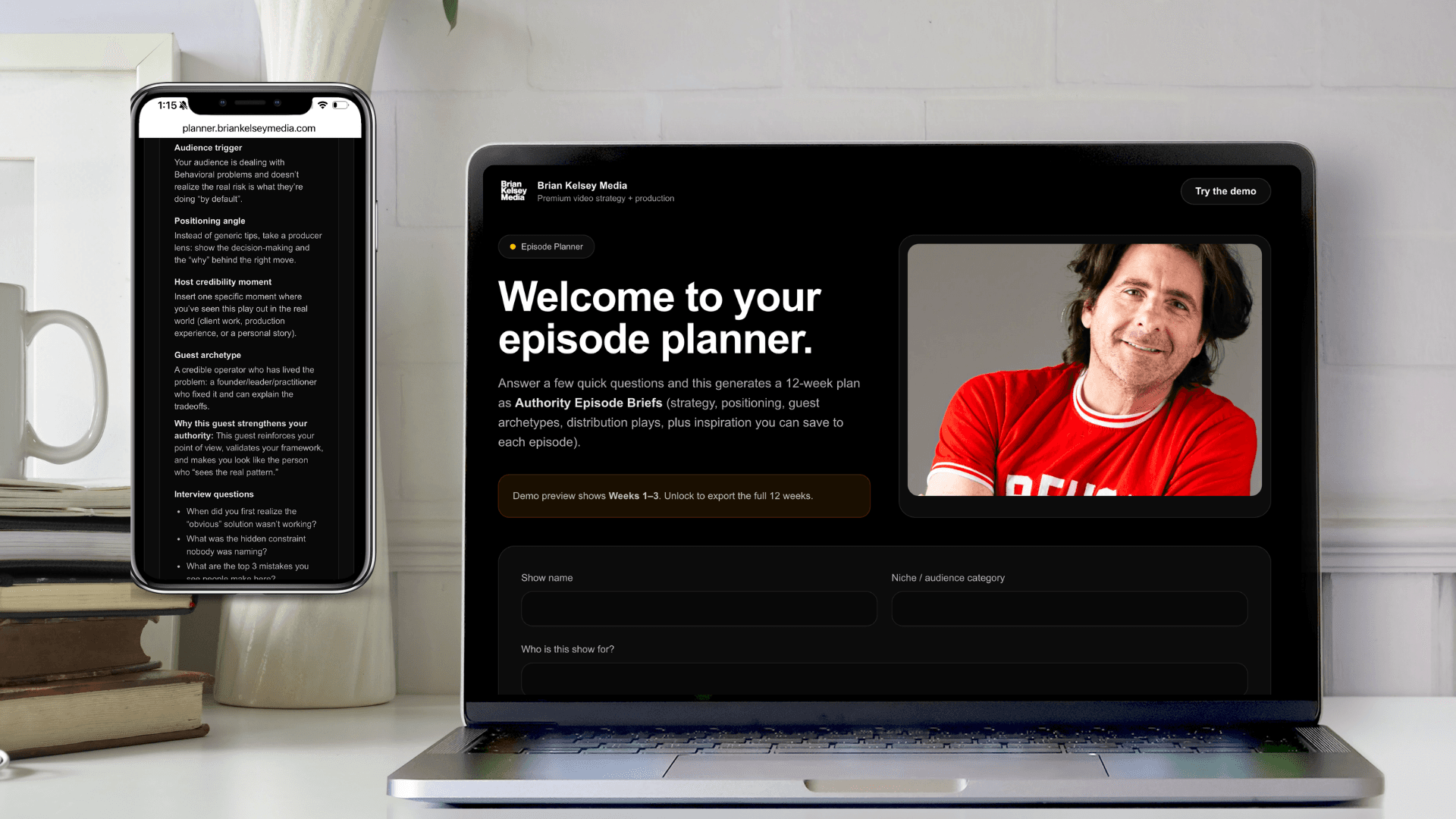 Brian Kelsey Media — Episode Planner